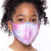 Accessories * | Curvy Sense Face Masks Kids Washable Hand Tie-Dyed Face Mask Pink