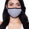 Accessories * | Curvy Sense Face Masks Washable Face Mask With A Filter Pocket -Adult-1 Mask + 20 Filters Heather Grey