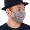 Accessories * | Curvy Sense Washable Pleated Woven Face Mask Woven Brown