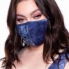 Accessories * | Curvy Sense Washable & Reusable Printed Tie-Dye Face Mask Navy