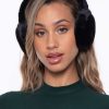 Accessories * | Illuma Fashion Bow Faux Fur Ear Muffs Black