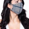 Accessories * | Curvy Sense Washable & Reusable Face Mask Gingham Blue