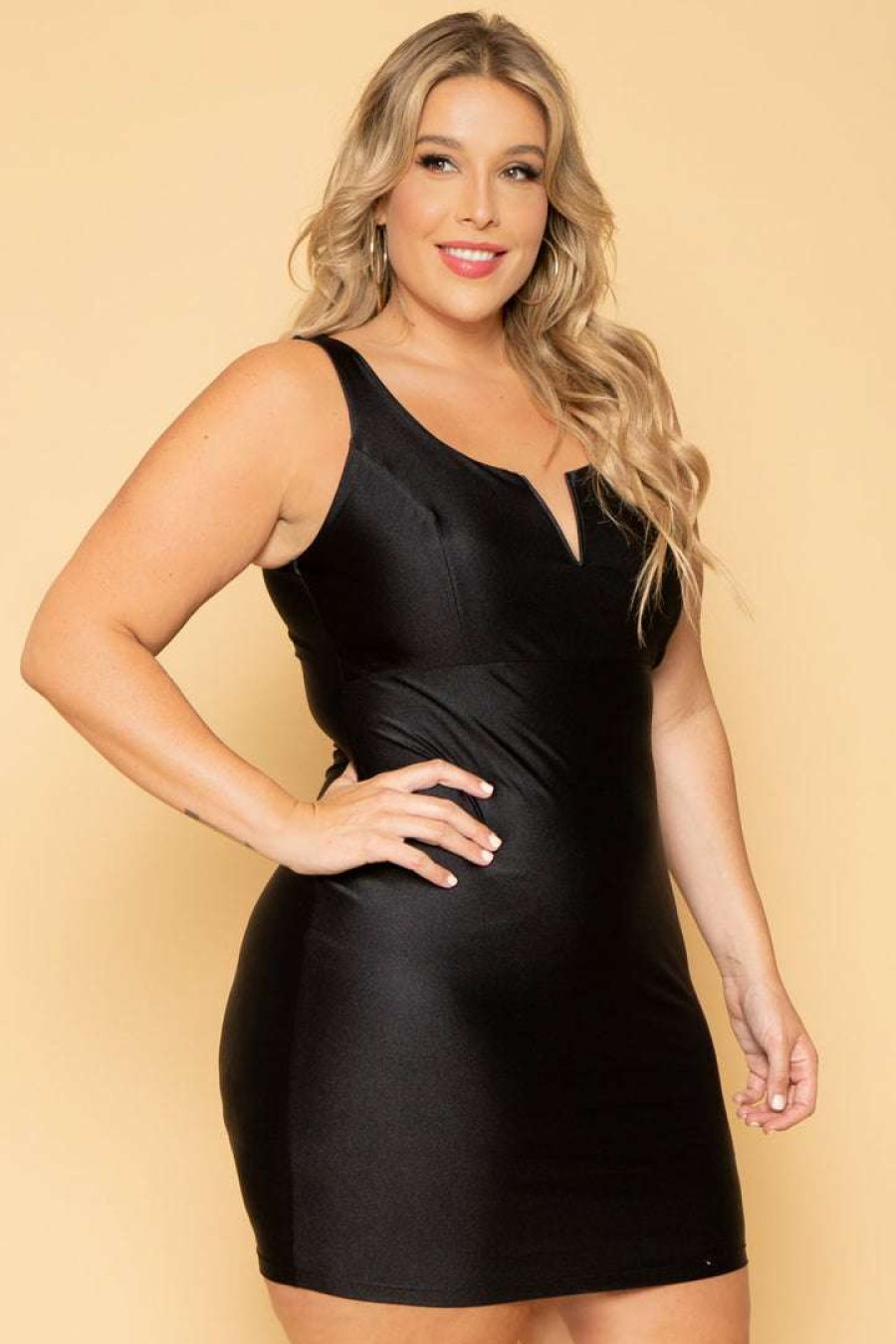 Dresses * | Haute Monde New Arrivals Plus Size That'S My Type Bodycon Dress Black